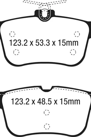 Bargain EBC 2021+ Ford Bronco Sport 1.5T Greenstuff Rear Brake Pads