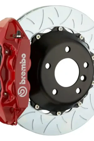 Brembo 06-10 M5/06-10 M6 Rear GT BBK 4 Piston Cast 380x28 2pc Rotor Slotted Type3-Red Special Discount