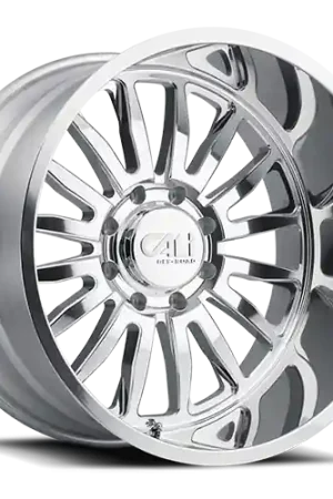 Modern Cast Aluminum Wheels Summit 9110 PO 24x14 Milled Spokes Polished 6 On 139.7 Bolt Pattern -76 Offset Cali Offroad Wheels