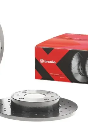 Today Only Brembo 07-15 Mini Cooper Rear Premium Xtra Cross Drilled UV Coated Rotor