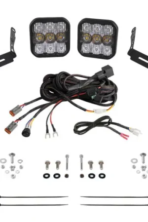 Diode Dynamics 17-24 Can-Am Maverick X3 SS5 Stage Series Ditch Light Kit - Sport White Combo Today Only