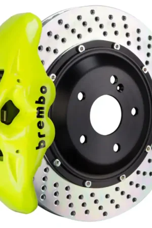 Brembo 17 F150 Raptor Rear GT BBK 4 Piston Cast 380x28 2pc Rotor Drilled- Fluo. Yellow Get Yours