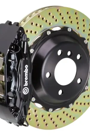 Reduced Price Brembo 03-08 SL500 Front GT BBK 4 Piston Cast 2pc 355x32 2pc Rotor Drilled-Black