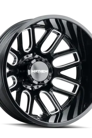 Mayhem 8107D Cogent Dually 20x8.25/8x210 BP/-192mm Offset/154.2mm Hub Black w/ Milled Spokes Wheel Hassle-Free Returns