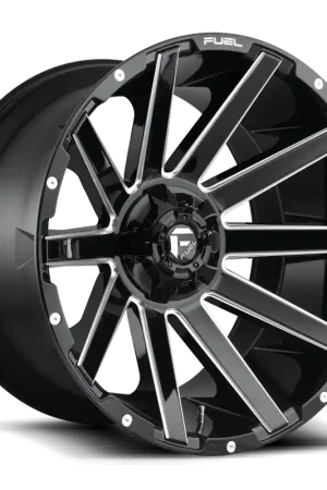 Best Choice Aluminum Wheels 20X10 Contra D616 8 On 180 Matte Black Milled 124.3 Bore -18 Offset Multi Spoke Fuel Off Road Wheels