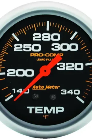 AutoMeter Gauge Temperature 2-5/8in. 140-280 Deg. F Liquid Filled Mech 8ft. Pro-Comp Sale