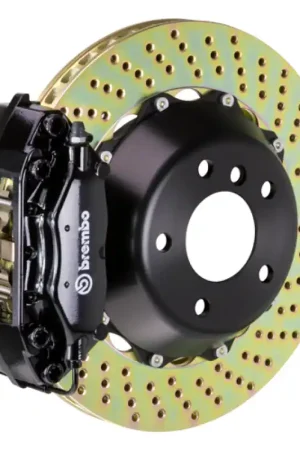 Brembo 04-09 XLR/05-13 Corvette Rear GT BBK 4 Piston Cast 2pc 345x28 2pc Rotor Drilled-Black Must Have