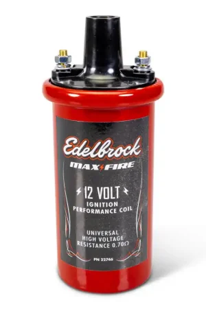 Edelbrock Ignition Coil - Electric Oil Filled - .70 PR Red w/ Black Top High Quality