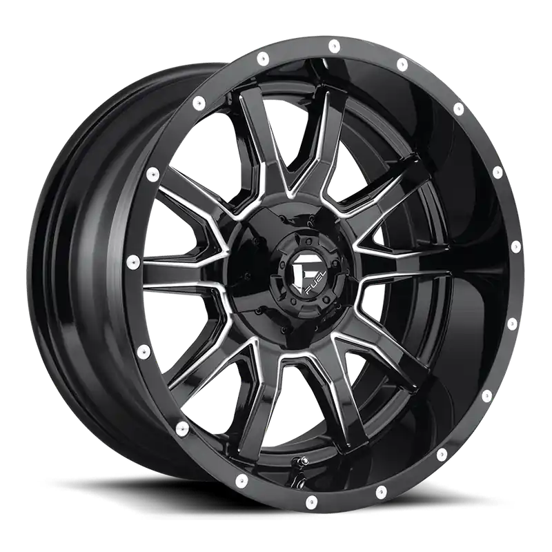 Aluminum Wheels 20X10 Vandal D627 5 On 139.7/5 On 150 Gloss Black Milled 110.1 Bore -18 Offset Fuel Off Road Wheels Exclusive Offer