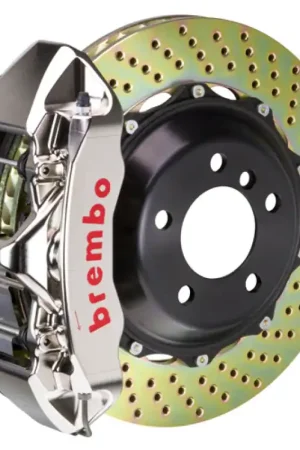 Brembo 89-93 348/94-99 F355 Front GTR BBK 6 Piston Billet355x32 2pc Rotor Drilled- Nickel Plated Top Rated
