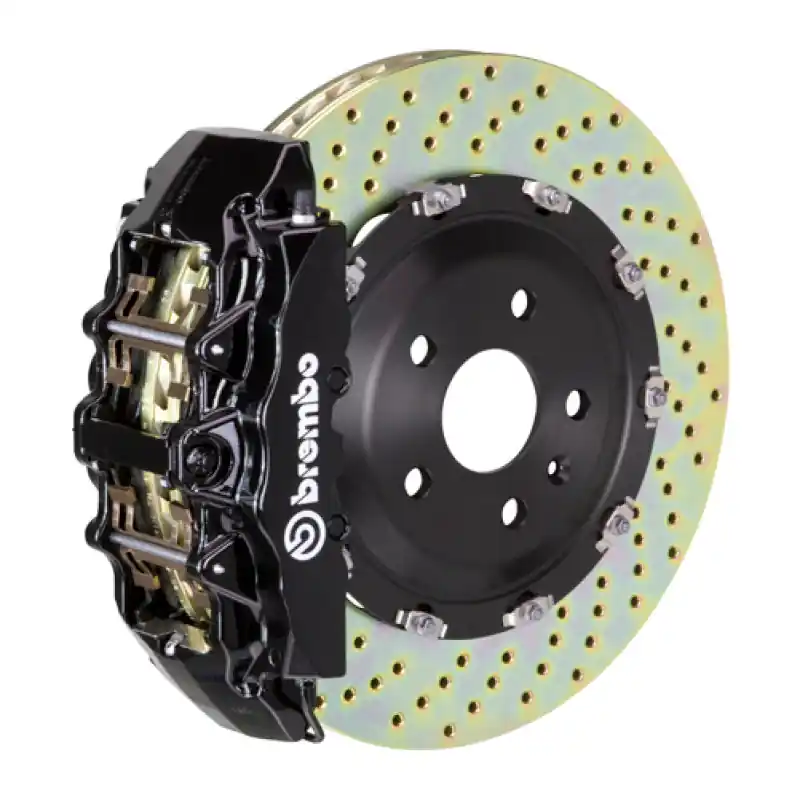 New Release Brembo 04-07 Armada/QX56/Titan Front GT BBK 8 Piston Cast 380x34 2pc Rotor Drilled-Black