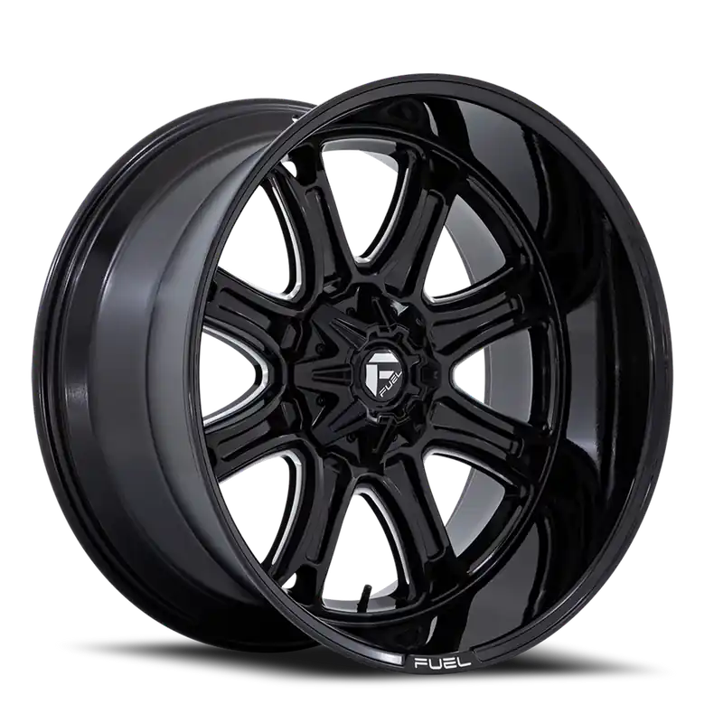 In Demand Aluminum Wheels 22X10 Darkstar FC853BE 5 On 139.7/5 On 150 Gloss Black/Milled 110.1 Bore -18 Offset Fuel Off Road Wheels