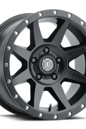 ICON Rebound 17x8.5 5x5.5 0mm Offset 4.75in BS Satin Black Wheel Weekend Sale