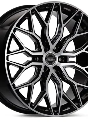 Vossen HF6-3 22x9.5 / 6x139.7 / ET20 / Deep Face / 106.1 - Brushed Gloss Black Wheel Final Sale