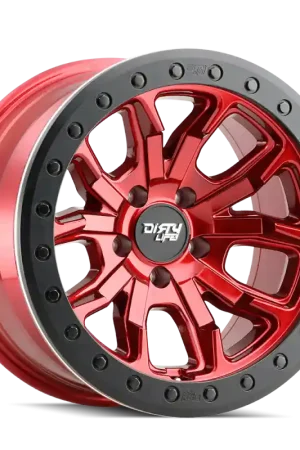 Free Returns Dirty Life 9303 DT-1 17x9 / 5x127 BP / -12mm Offset / 78.1mm Hub Crimson Candy Red Wheel