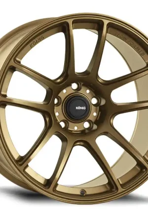 Konig Heliogram 18X8.5 5X108 ET42 Matte Bronze Knurled Bead Flow Formed Luxury