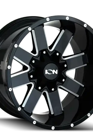 ION 141 20x10 / 8x165.1 BP / -19mm Offset / 130.8mm Hub Gloss Black Milled Wheel Final Sale