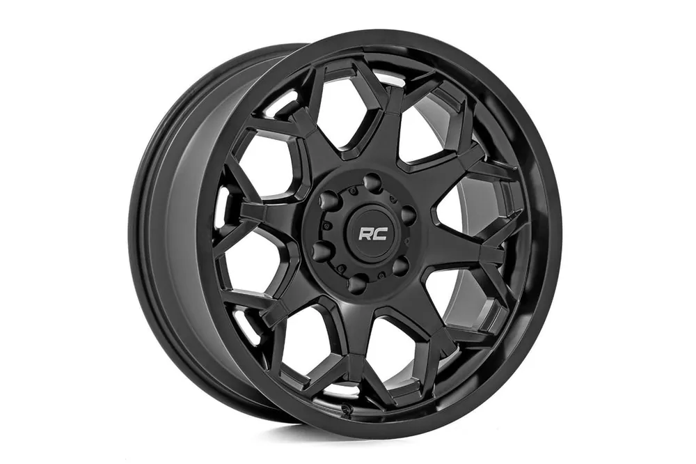 Rough Country 80 Series Wheel | One-Piece | Semi Gloss Black | 20x9 | 6x135 | -12mm Luxury