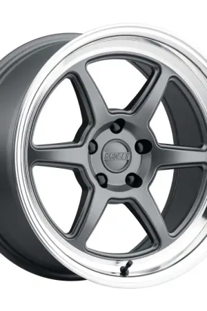 Exclusive Kansei K14G Roku 18x9.5in / 5x112 BP / 22mm Offset / 66.56mm Bore - Grey & Machined Lip Wheel