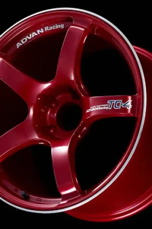 Save Now Advan TC4 17x7.5 +43 5x112 Racing Candy Red and Ring Wheel