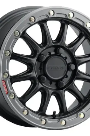 Reduced Price Raceline A14BG Alpha 17x7in/4x156 BP/40mm Offset/110.18mm Bore- Blk & Gunmetal Ring Beadlock Wheel