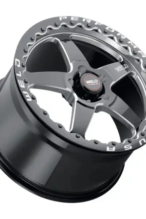 One Day Deal Weld S904 17X10 Ventura Drag Beadlock 5X135 ET10 BS5.9 Gloss Black MIL Dia 87.1