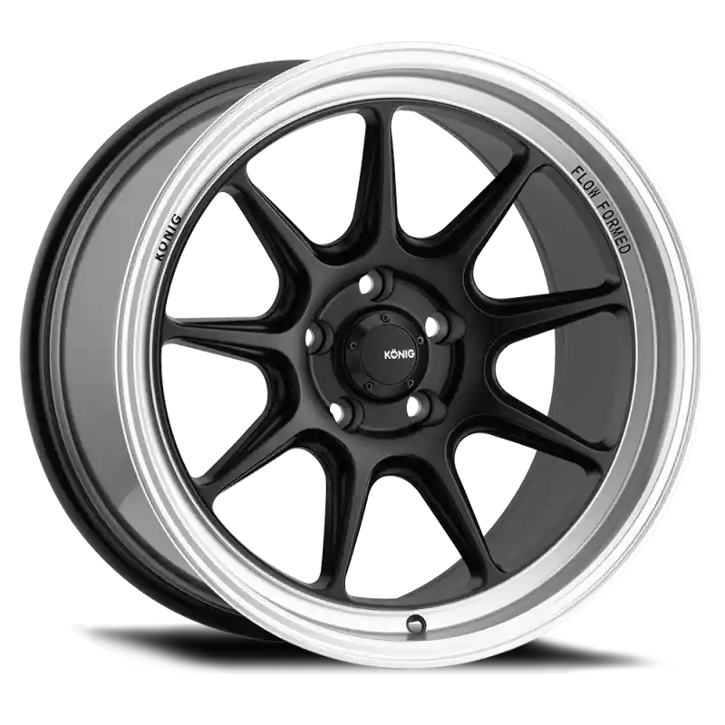 Exclusive Offer Konig Countergram 18x9.5A 5x120 ET35 Matte Black / Matte Machined Lip