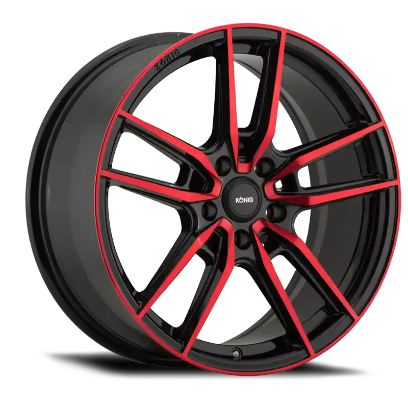 Best Price Konig Myth 18x8 5x114.3 ET43 Gloss Black w/ Red Tinted Clearcoat
