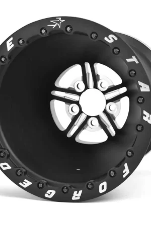 Race Star 63 Pro Forged 15x12 DBL Sportsman 5x5.00 BC / 3.00in. BS Wheel - Black Anodized/Machined Best Seller