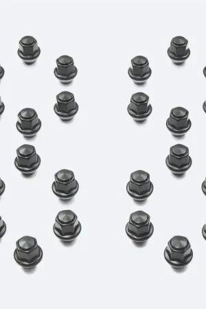 Free Shipping Ford Racing M12 x 1.5 Black Lug Nut - Set of 24