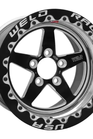 New Release Weld S71 15x10.33 / 5x4.75 BP / 4.5in. BS Black Wheel (Medium Pad) - Black Single Beadlock MT