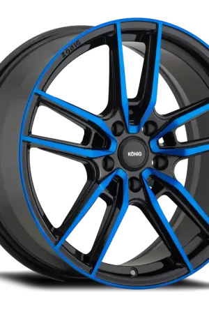 Konig Myth 18x8 5x112 ET43 Gloss Black w/ Blue Tinted Clearcoat Original