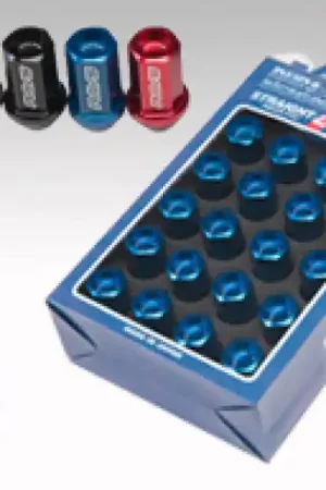 One Day Deal Rays Dura-Nut L42 Straight Type 12X1.50 Lug Nut Set 16 Lug 4 Lock Set - Black