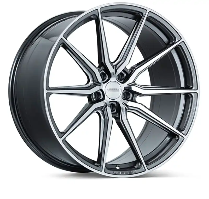 Worldwide Shipping Vossen HF-3 19x9.5 / 5x114.3 / ET40 / Deep Face / 73.1 - Gloss Graphite Polished Wheel