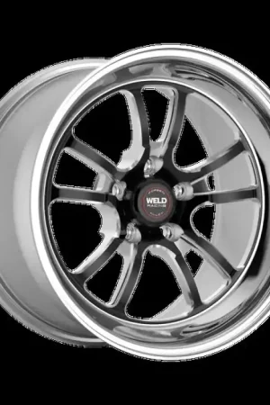 Weld S70 RT-S 15x10in / 5x114.3 BP / 7.5in. BS - Black Center - Polished Shell Wheel Brand New