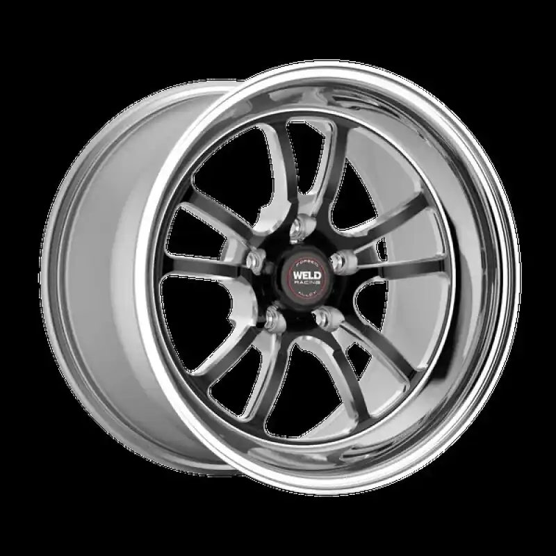 Weld S70 RT-S 15x10in / 5x114.3 BP / 7.5in. BS - Black Center - Polished Shell Wheel Brand New