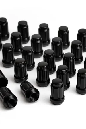 Premium ICON Alloys Lug Nut Kit Black - 1/2in - 24 Lug Nuts w/ Key