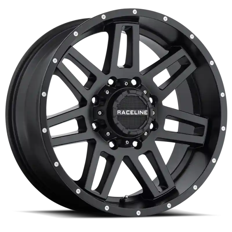Brand New Raceline 931B Injector 16x8in / 5x114.3/5x127 BP / 0mm Offset / 78.1mm Bore - Satin Black Wheel