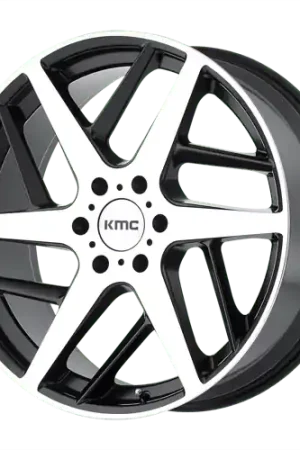 KM699 22X9 6X135 S-BLK MACH 35MM In Demand