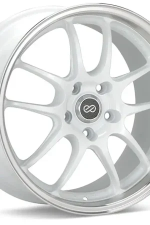 Enkei PF01 17x9 5x114.3 35mm Offset 75mm Hub Bore - White Machined Free Returns