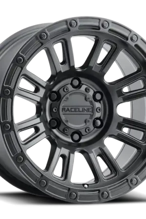 Raceline 956B Compass 17x9in / 5x127 BP / -12mm Offset / 78.1mm Bore - Satin Black Wheel Must Have