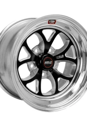 Weld S76 15x6 / 5x4.75 BP / 3.5in. BS Black Wheel (Medium Pad) - Non-Beadlock Direct From Manufacturer
