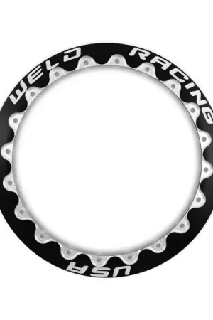 Get Yours Weld Double Beadlock Ring 15in. / 18-Hole M/T Scallop Alpha 1 1 Ring - Black