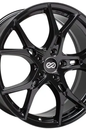 Enkei Vulcan 18x8 45mm Offset 5x112 Bolt 72.6mm Bore Gloss Black Wheel Brand New