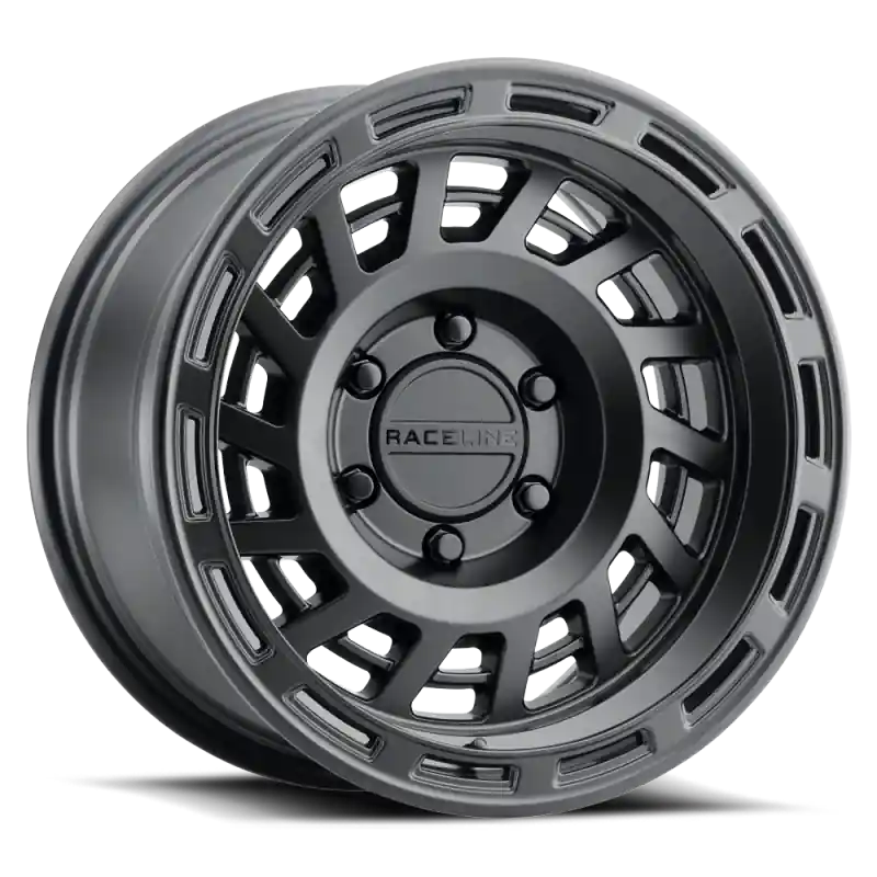 Weekend Sale Raceline 957B Halo 17x9in / 8x165.1 BP / -12mm Offset / 130.81mm Bore - Satin Black Wheel