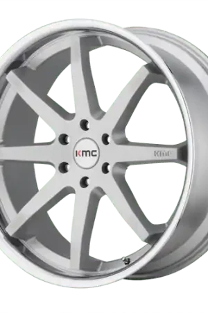 KM715 22X9.5 6X5.5 BRUSH SLV CHR LP 30MM Mega Sale