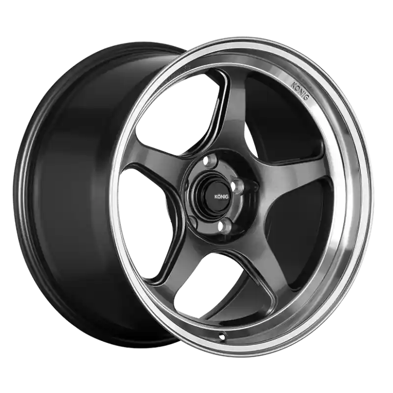 Trending Konig Hyperspec 17x9 4x100 ET45 Anthracite Metallic Wheel w/ Mirror Machined Lip (Knurled Bead)