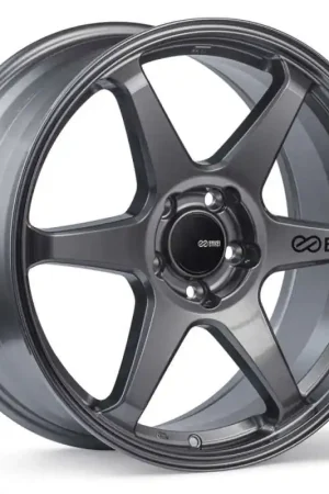 Enkei T6R 18x8 45mm Offset 5x100 Bolt Pattern 72.6 Bore Gloss Gunmetal Wheel Same Day Shipping