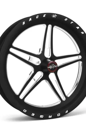 Race Star 63 Pro Forged 15x3.50 Spindle Mount Anglia Wheel 1.7in. BS - Black Anodized/Machined Crafted