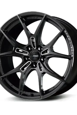 Premium Gram Lights 57FXZ 19x9.5 +25 5x112 Super Dark Gunmetal and Machining Rim Edge DC Wheel